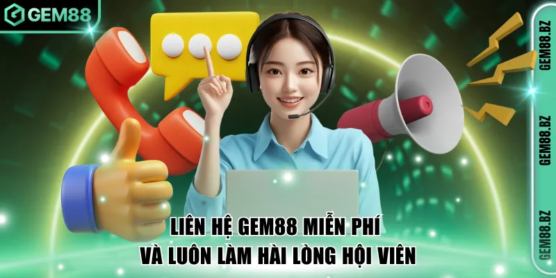 Liên hệ GEM88 miễn phí và luôn làm hài lòng hội viên